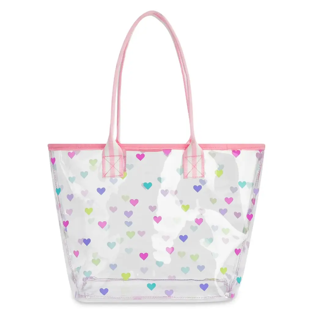 [810-2417] Heart Confetti Clear Tote Bag