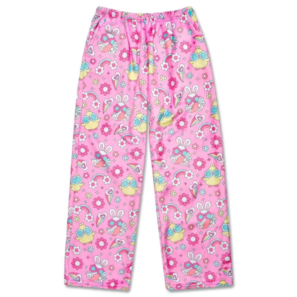 [820-4130S] Flower Chicks Plush Pants (Youth Small (6-8))