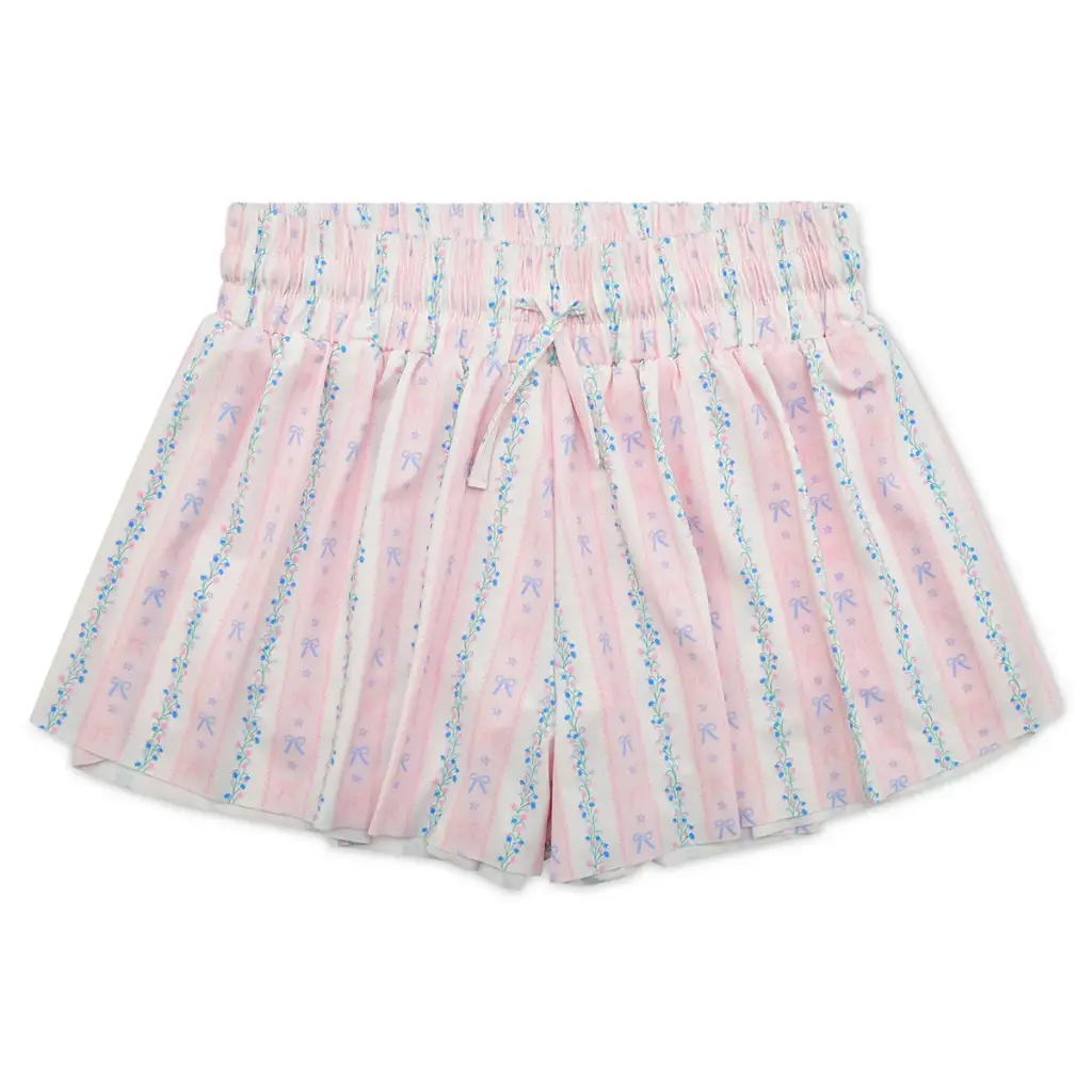 Floral Stripes Butterfly Shorts