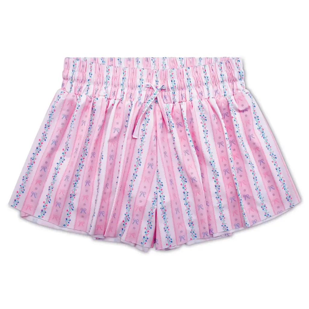 Floral Stripes Butterfly Shorts