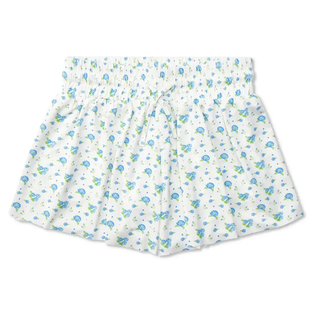White Floral Butterfly Shorts