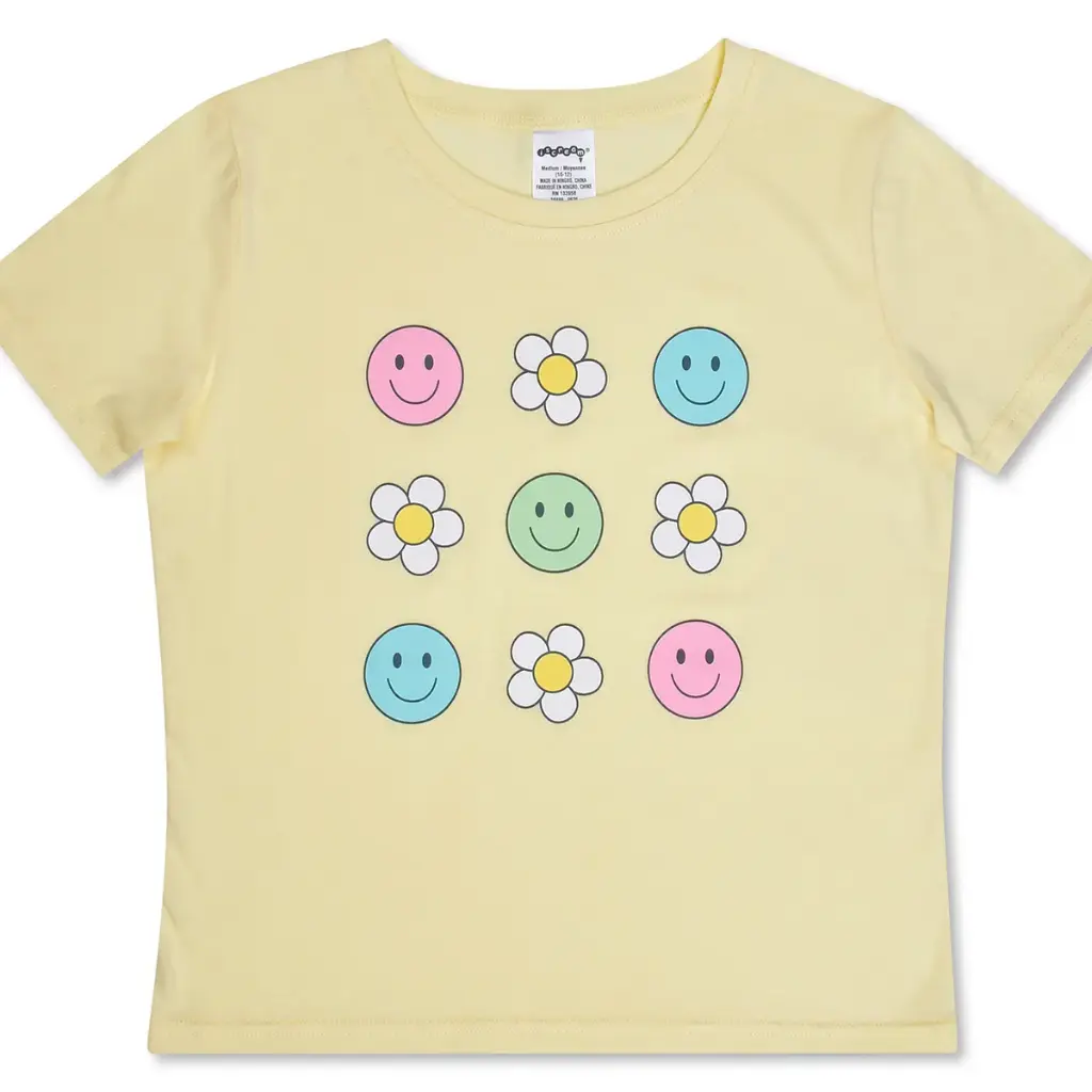 [820-4136XS] Smile Flower T-Shirt (Youth X-Small (4-6))