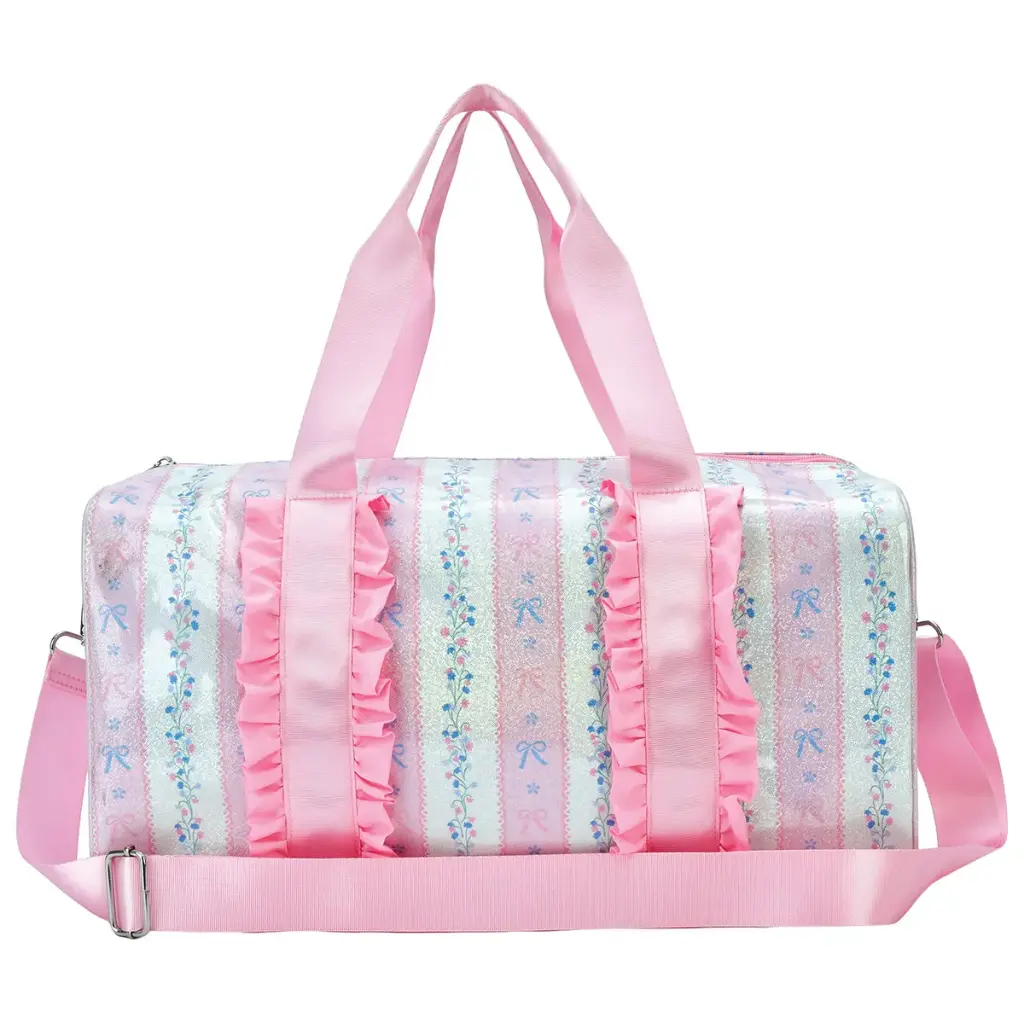 Floral Stripes Duffel Bag