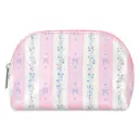 Floral Stripes Oval Cosmetic Bag
