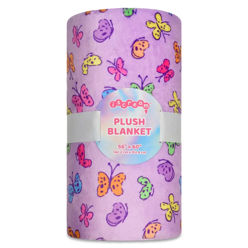 [780-4954] Bright Butterflies Plush Blanket
