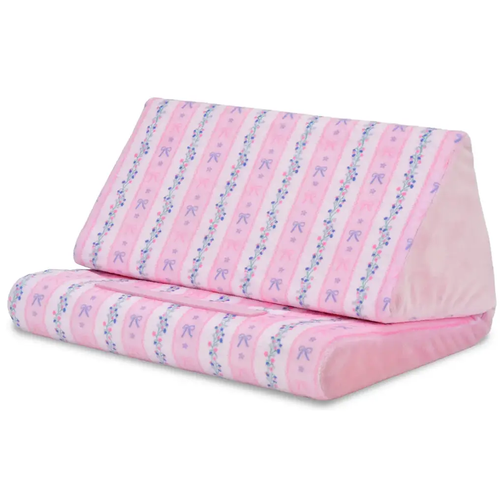 [782-619] Floral Stripes Tablet Pillow