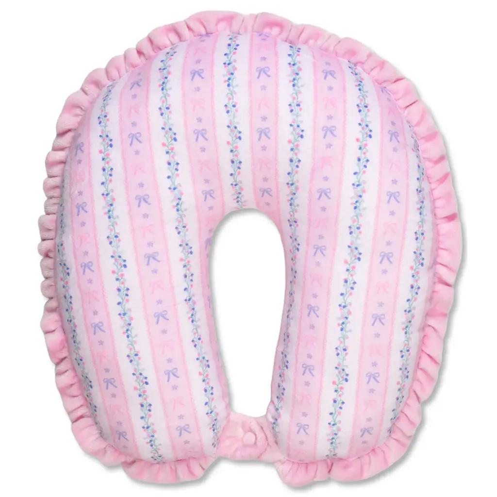 [780-4947] Floral Stripes Neck Pillow