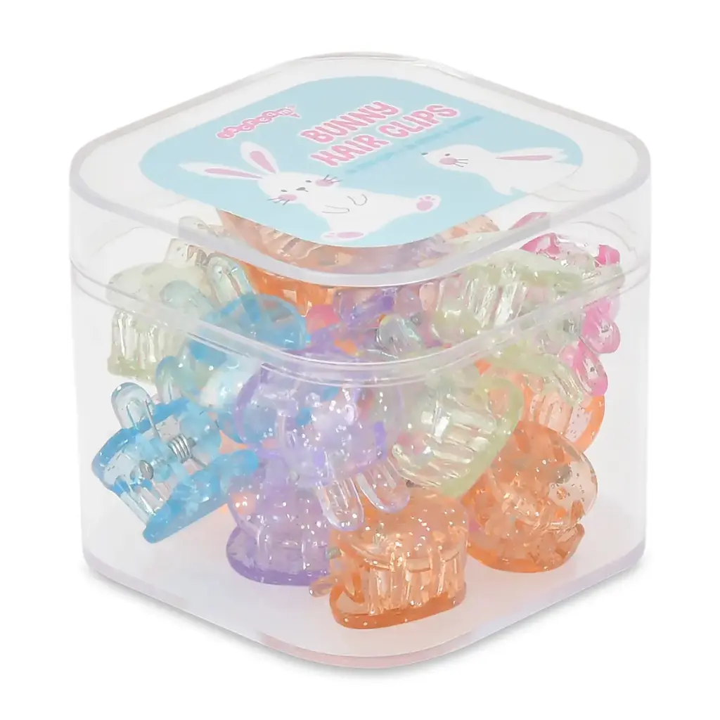 Mini Colorful Bunny Hair Clips Set