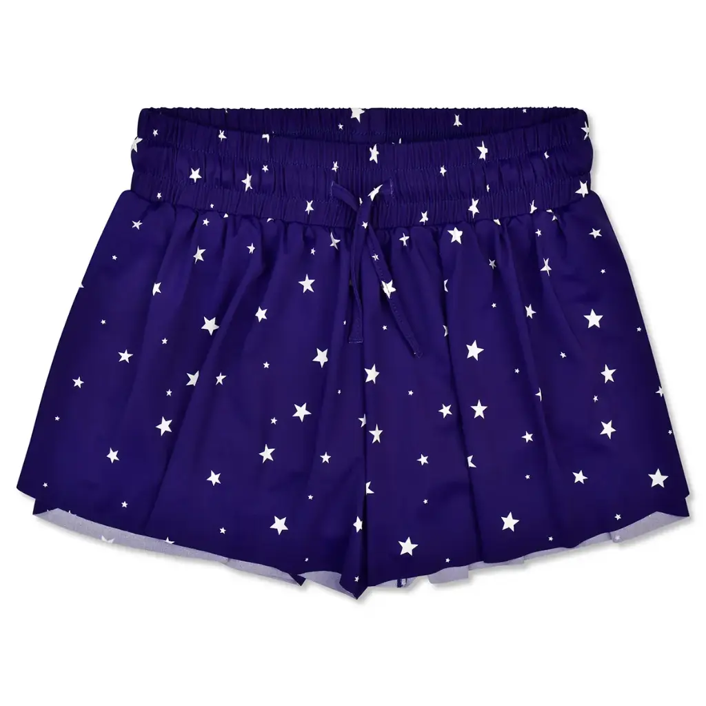 [820-4214S] Navy Star Butterfly Shorts (Youth Small (6-8))
