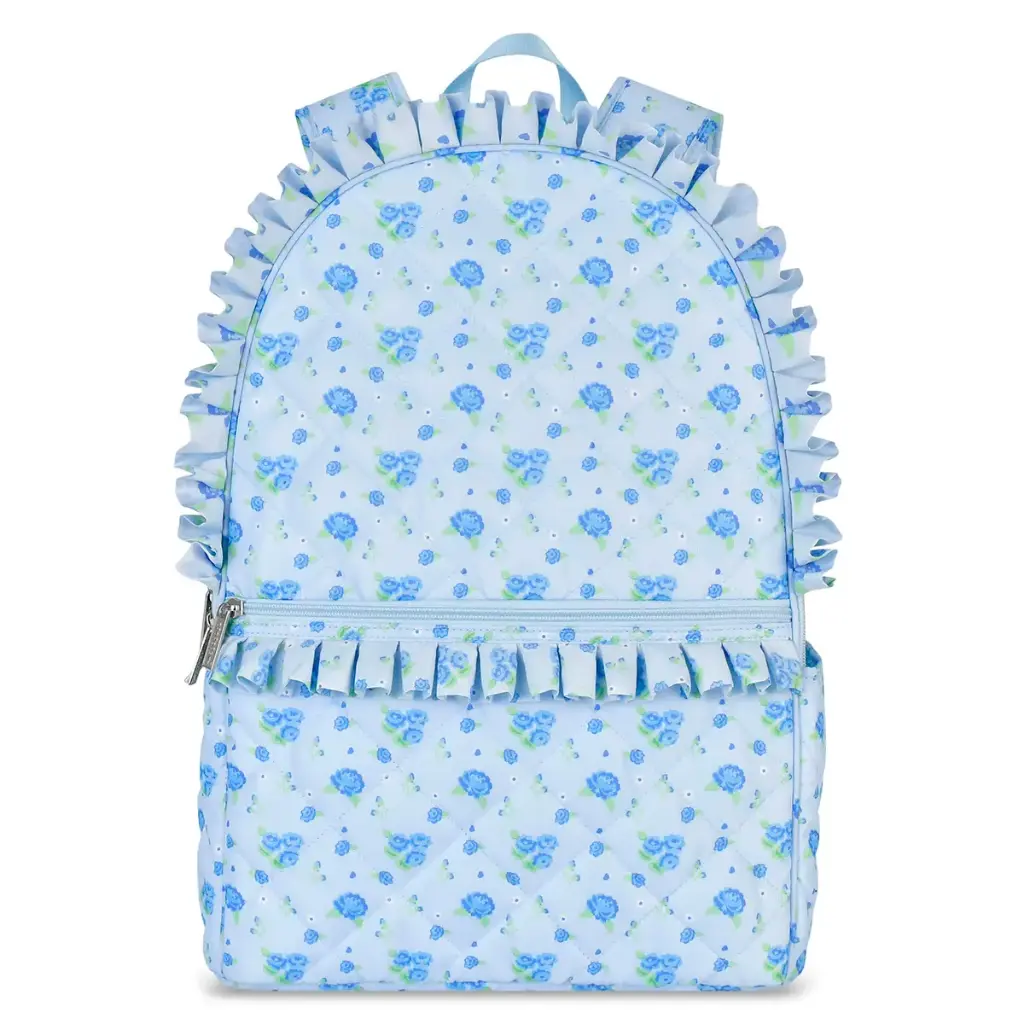 [810-2460] Blue Floral Backpack