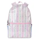 Pink Floral Stripe Backpack