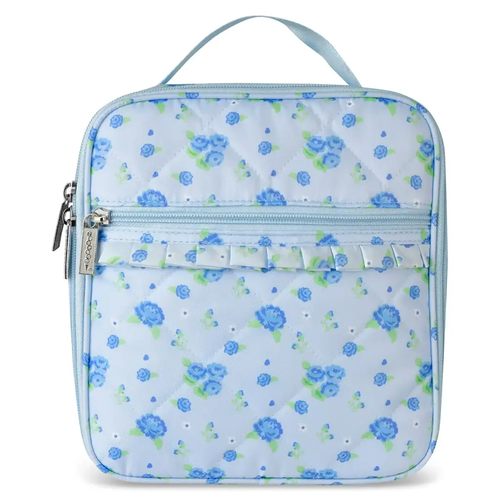 Blue Floral Lunch Tote