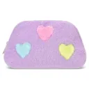 Hearts Color Block Oval Cosmetic Bag