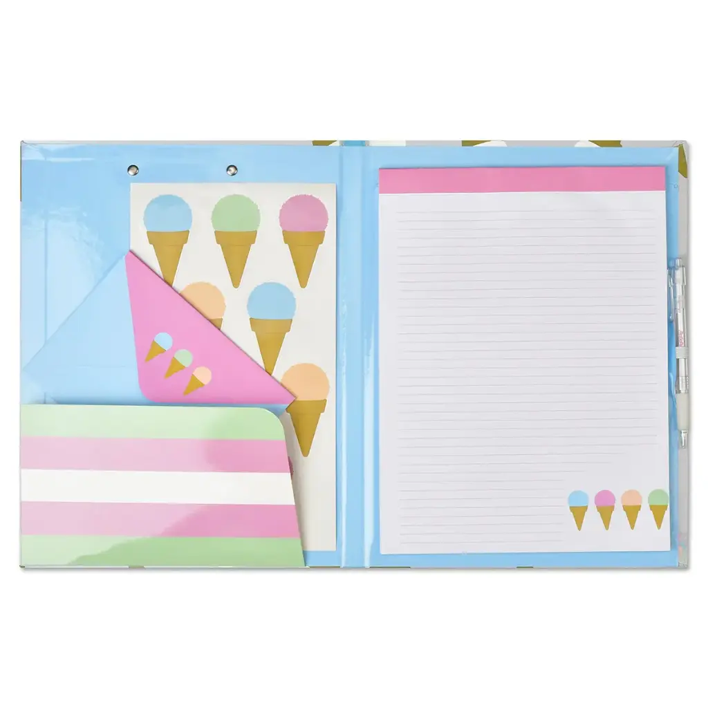 Sweet Scoops Holographic Clipboard Set