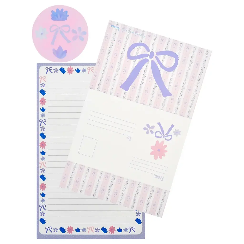 [760-1378] Floral Stripe Foldover Cards