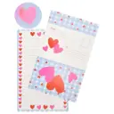 Gingham Hearts Foldover Cards