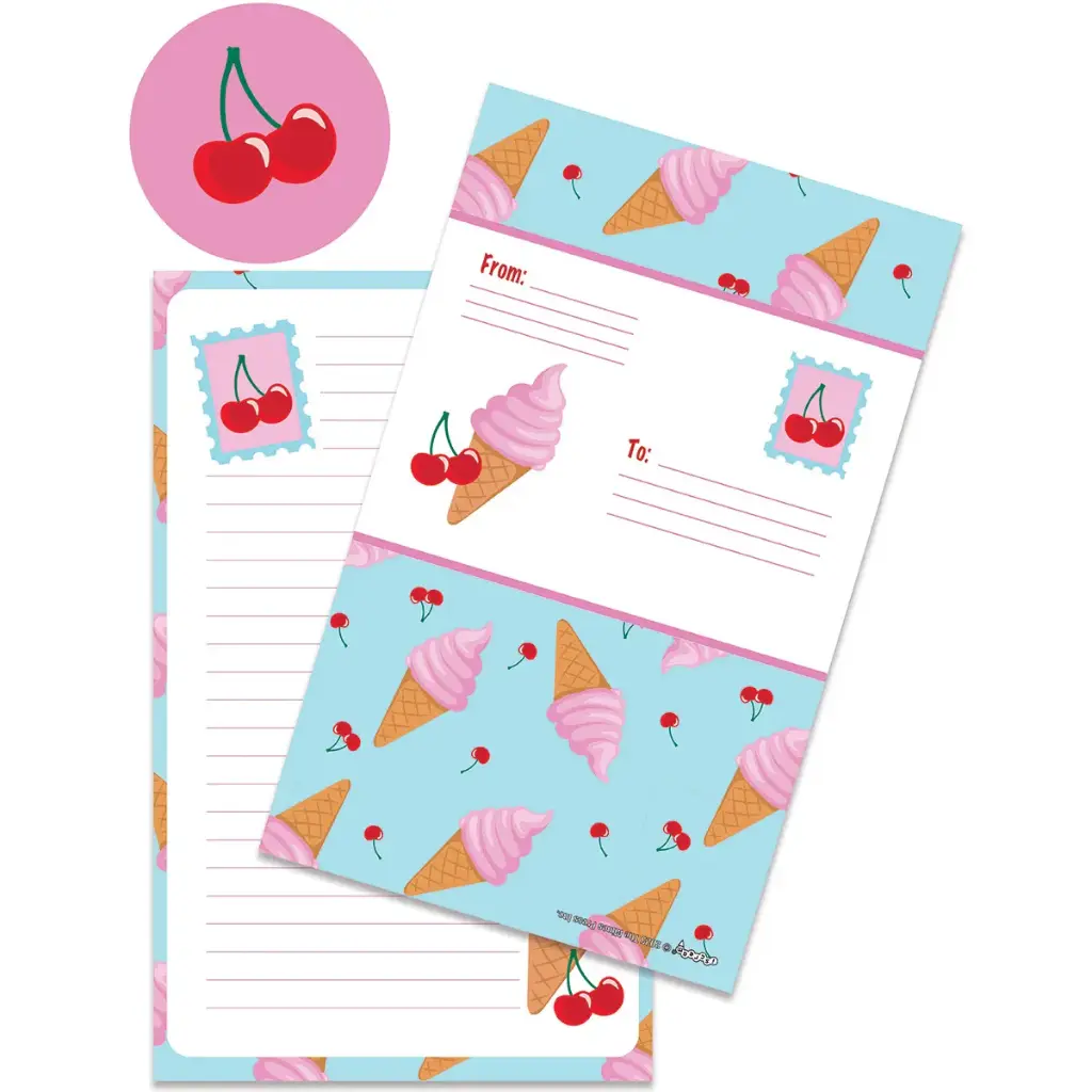 [760-1388] Cherry Cones Foldover Cards