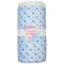 Blue Ditsy Plush Blanket