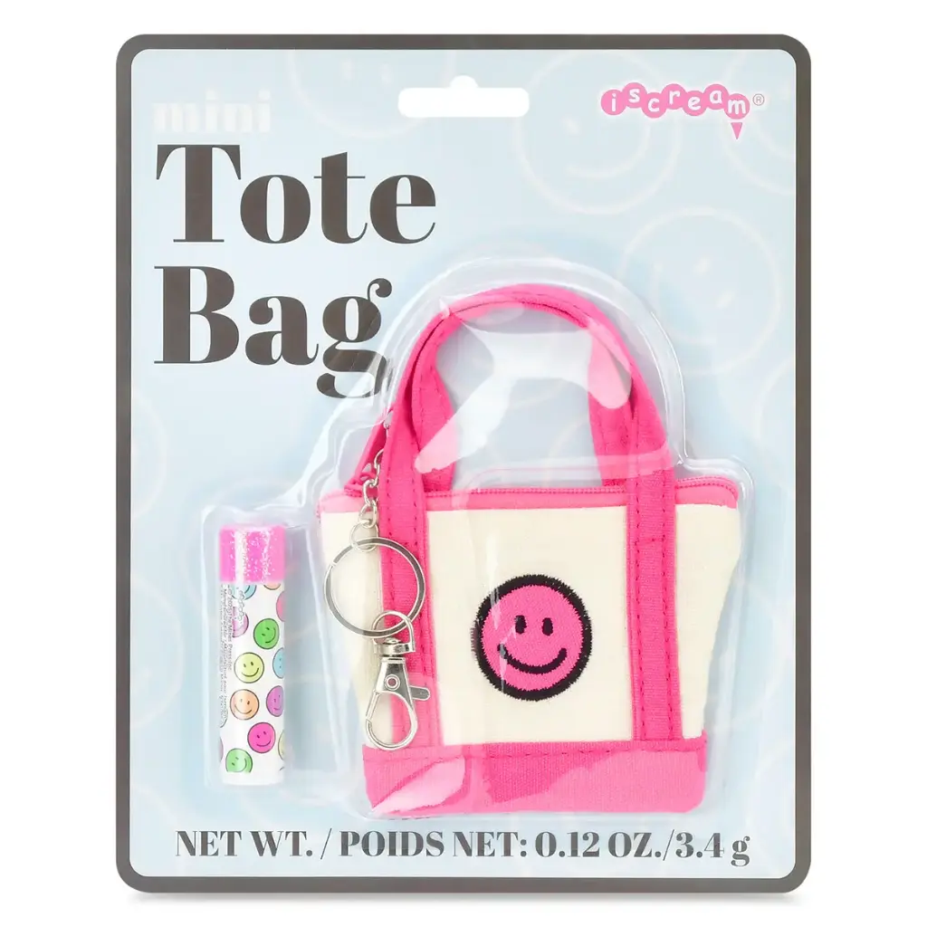 Mini Tote Bag Lip Balm Key Chain Set