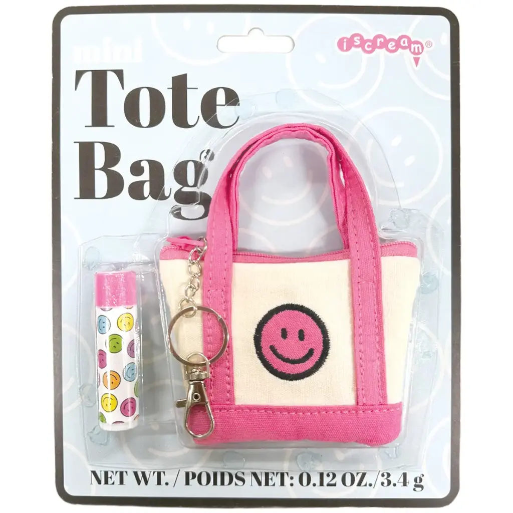 Mini Tote Bag Lip Balm Key Chain Set