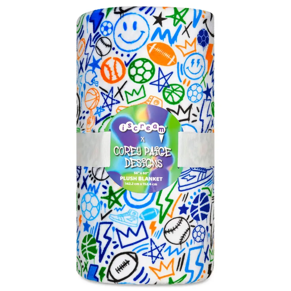 Corey Paige Let's Go Sports Plush Blanket