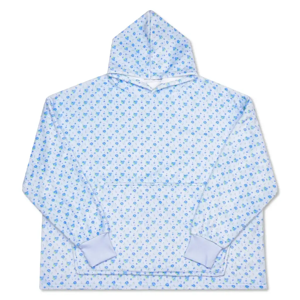 [820-4279] Blue Ditsy Plush Cozy