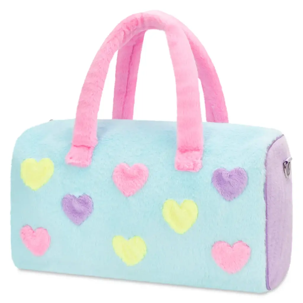 [810-2489] Hearts Color Block Duffel Bag