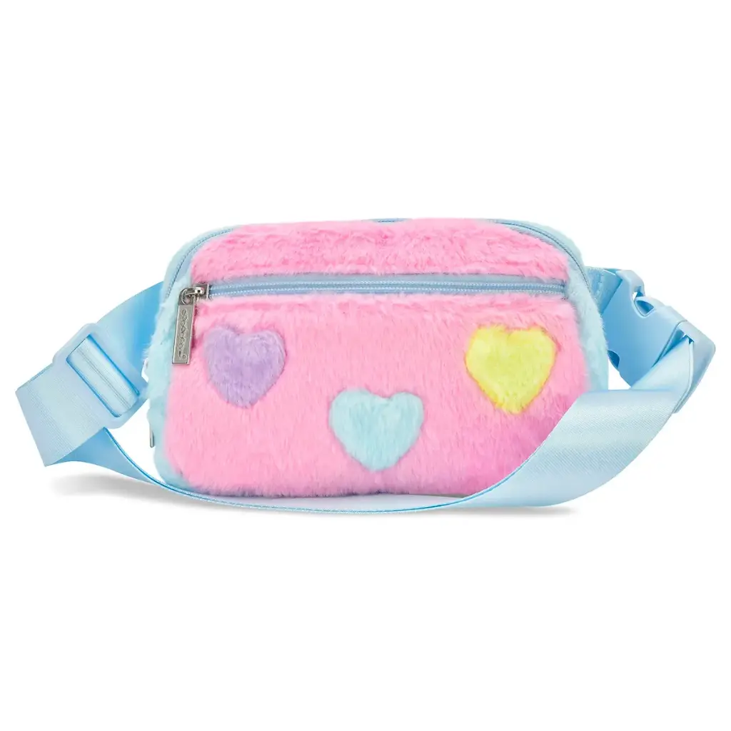 [810-2491] Hearts Color Block Belt Bag