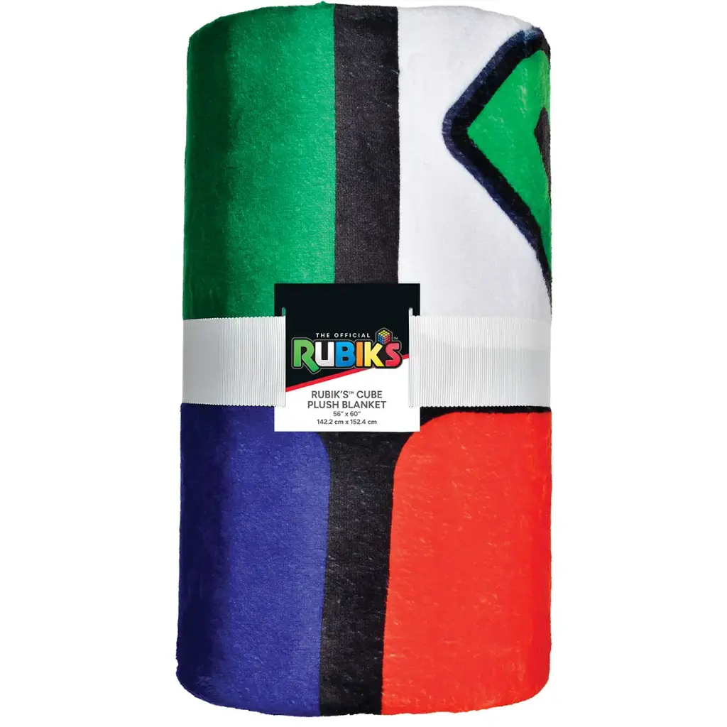 [780-4943] Rubik's Cube Plush Blanket