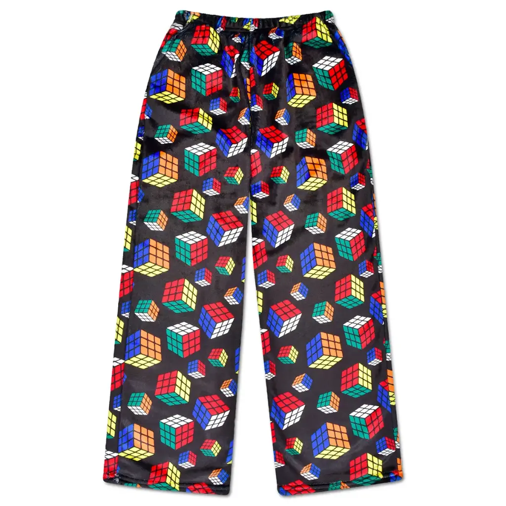 [820-4161XS] Rubik's Cube Plush Pants (Youth X-Small (4-6))