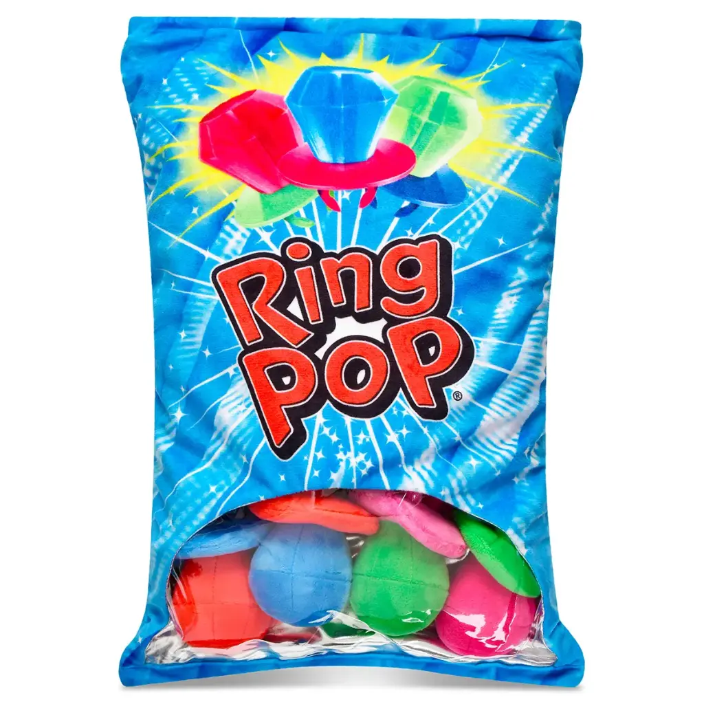 Ring Pop Cherry Scented Packaging Fleece Plush