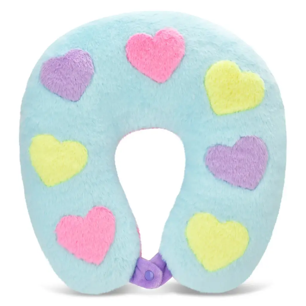 [780-5026] Hearts Color Block Neck Pillow
