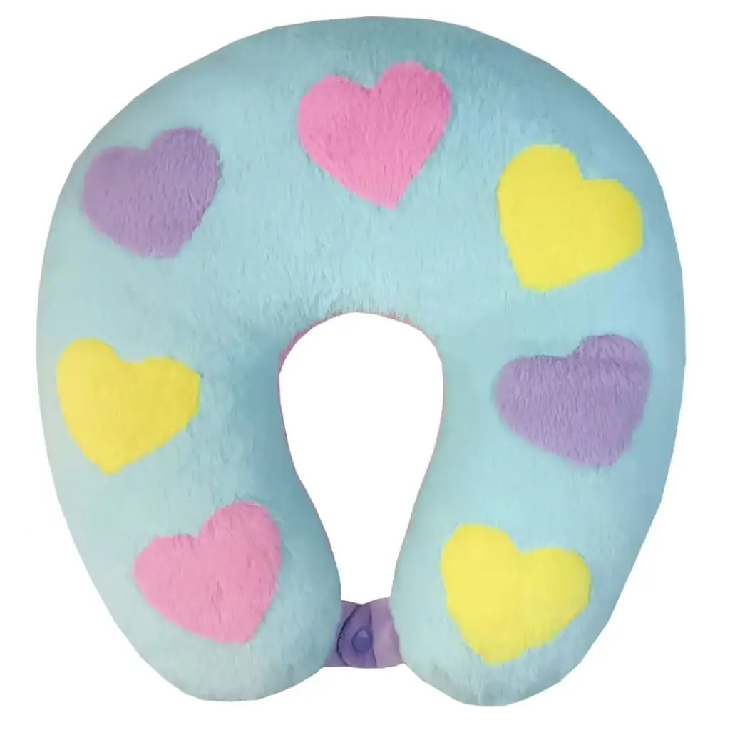 Hearts Color Block Neck Pillow