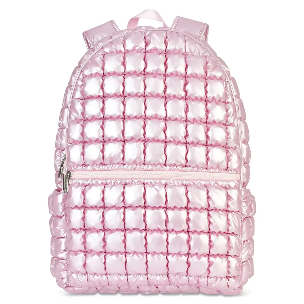 Icy Rose Puffer Backpack