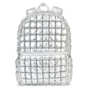 Icy Silver Puffer Backpack 