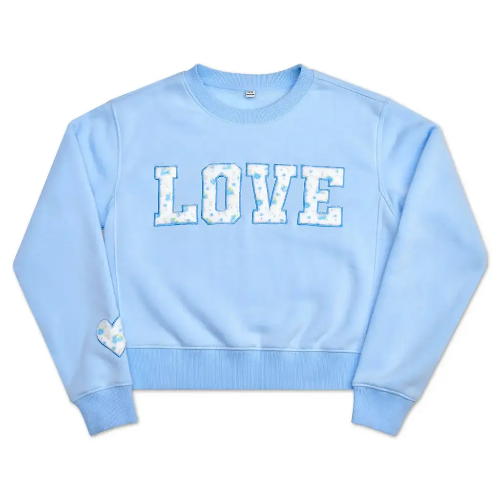 Blue Floral Love Sweatshirt