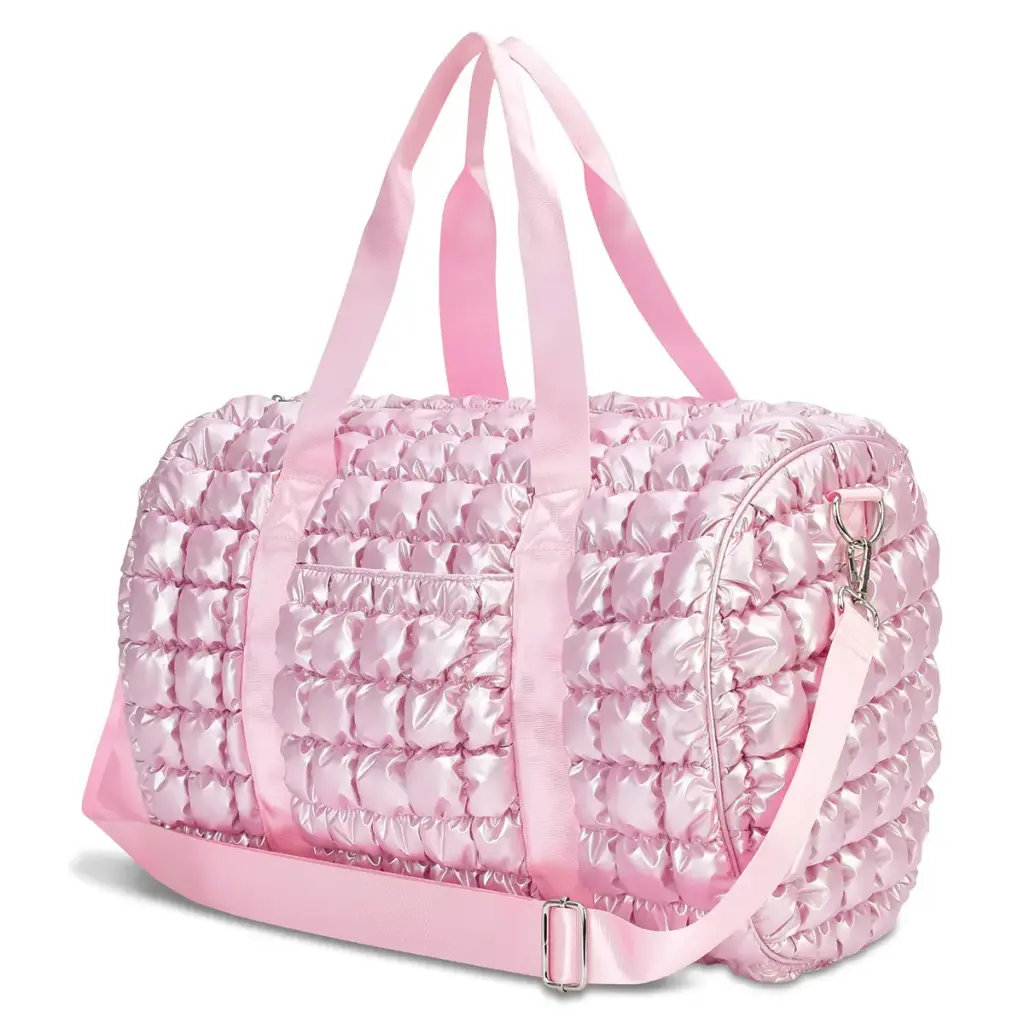 [810-2508] Icy Rose Puffer Duffel Bag 