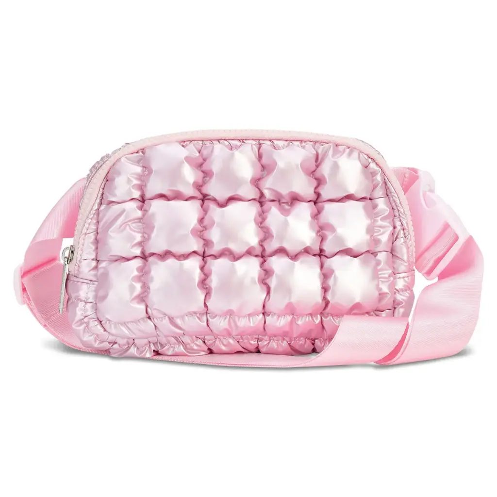 Icy Rose Puffer Belt Bag 