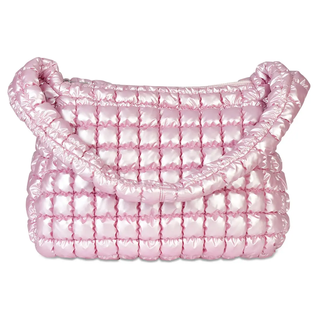 Icy Rose Puffer Overnight Bag 