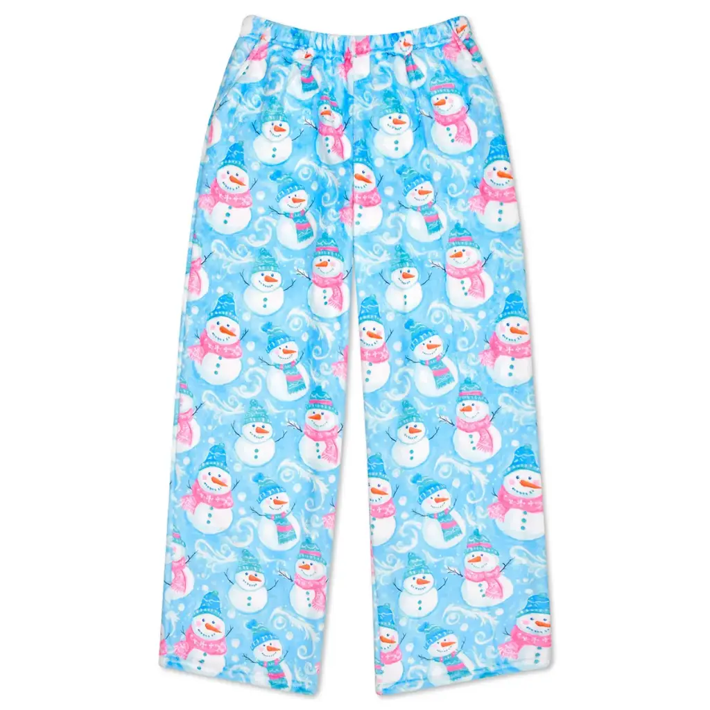 Swirly Snowman Plush Pants