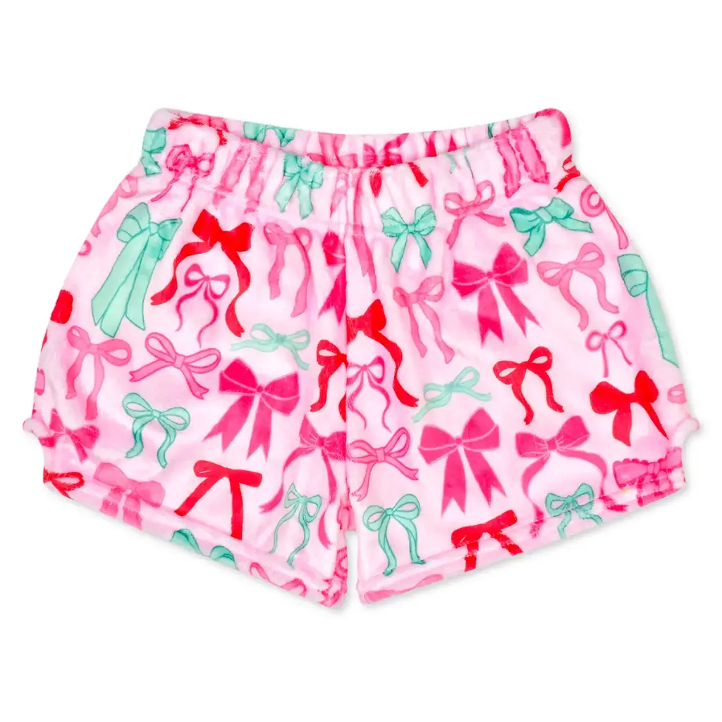 Merry Bows Plush Shorts