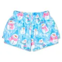 Swirly Snowman Plush Shorts