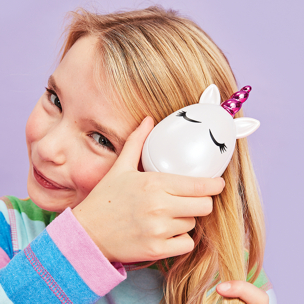 White Unicorn Hair Brush