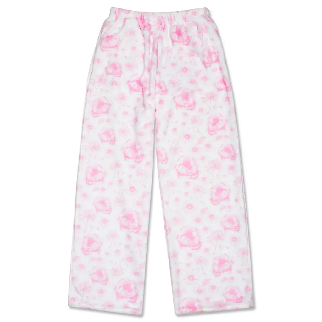 [820-4467XS] Pretty Pink Toile Plush Pants (Youth X-Small (4-6))