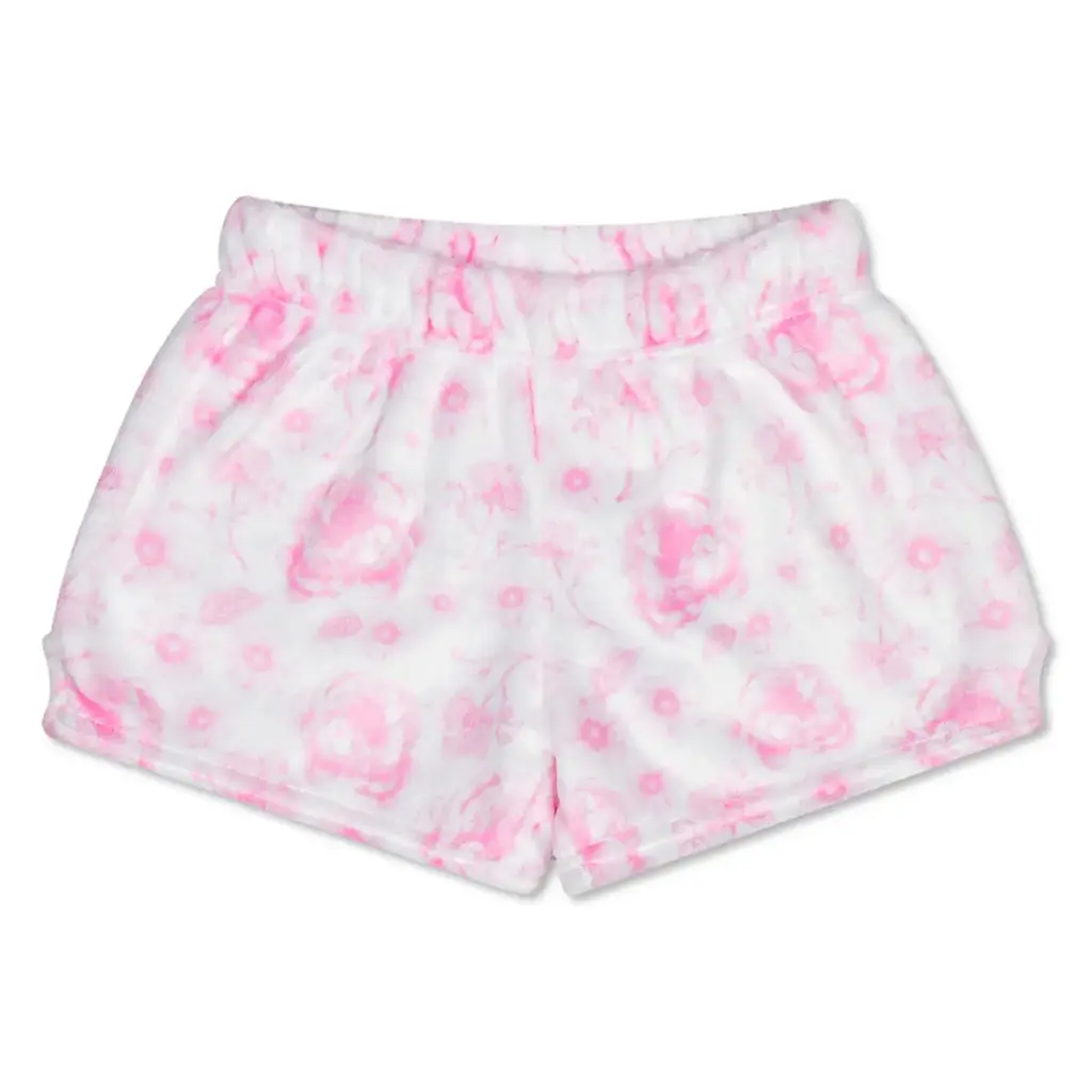 [820-4468XS] Pretty Pink Toile Plush Shorts (Youth X-Small (4-6))