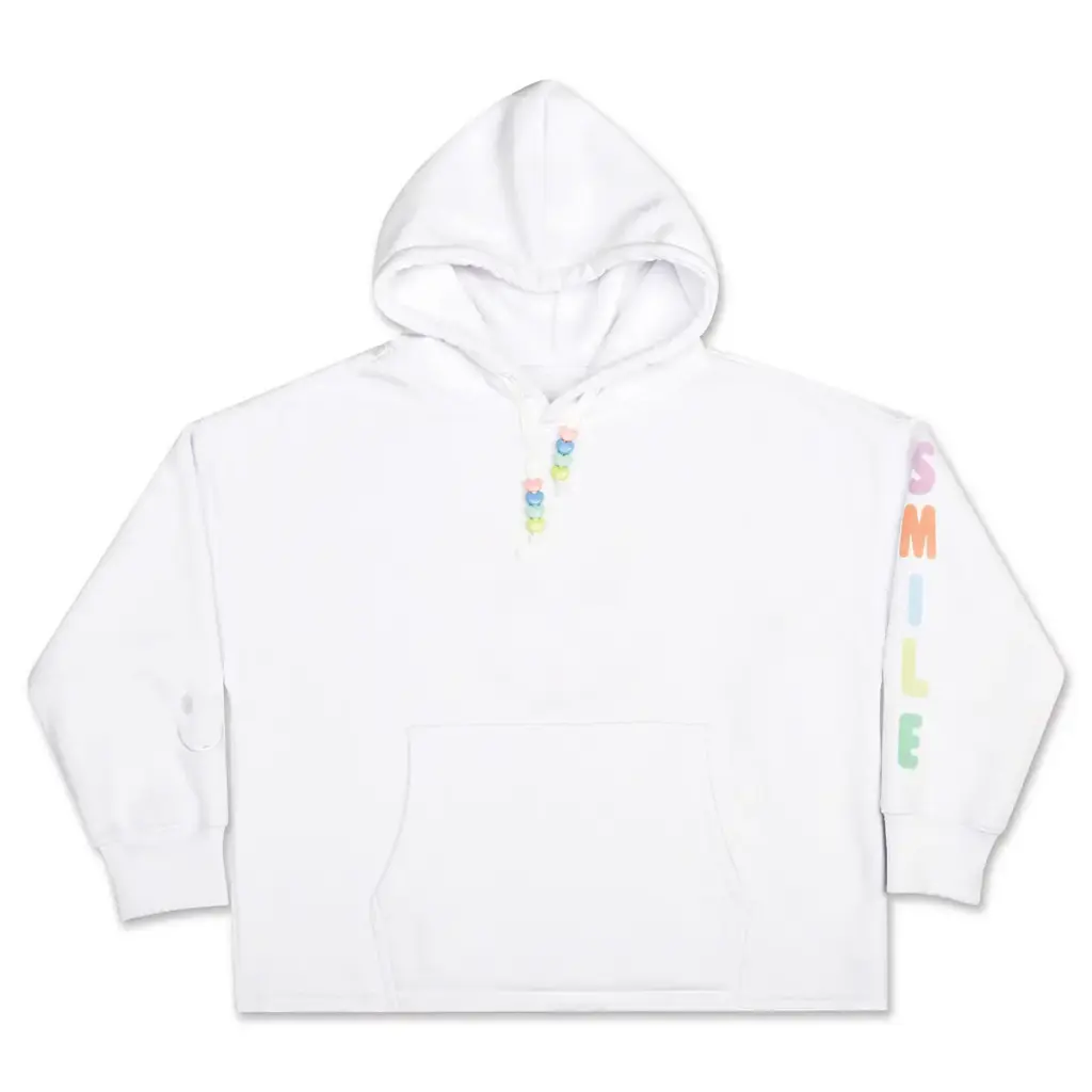 [820-4474S] Pretty Smile Check Hoodie Sweatshirt (Youth Small (6-8))