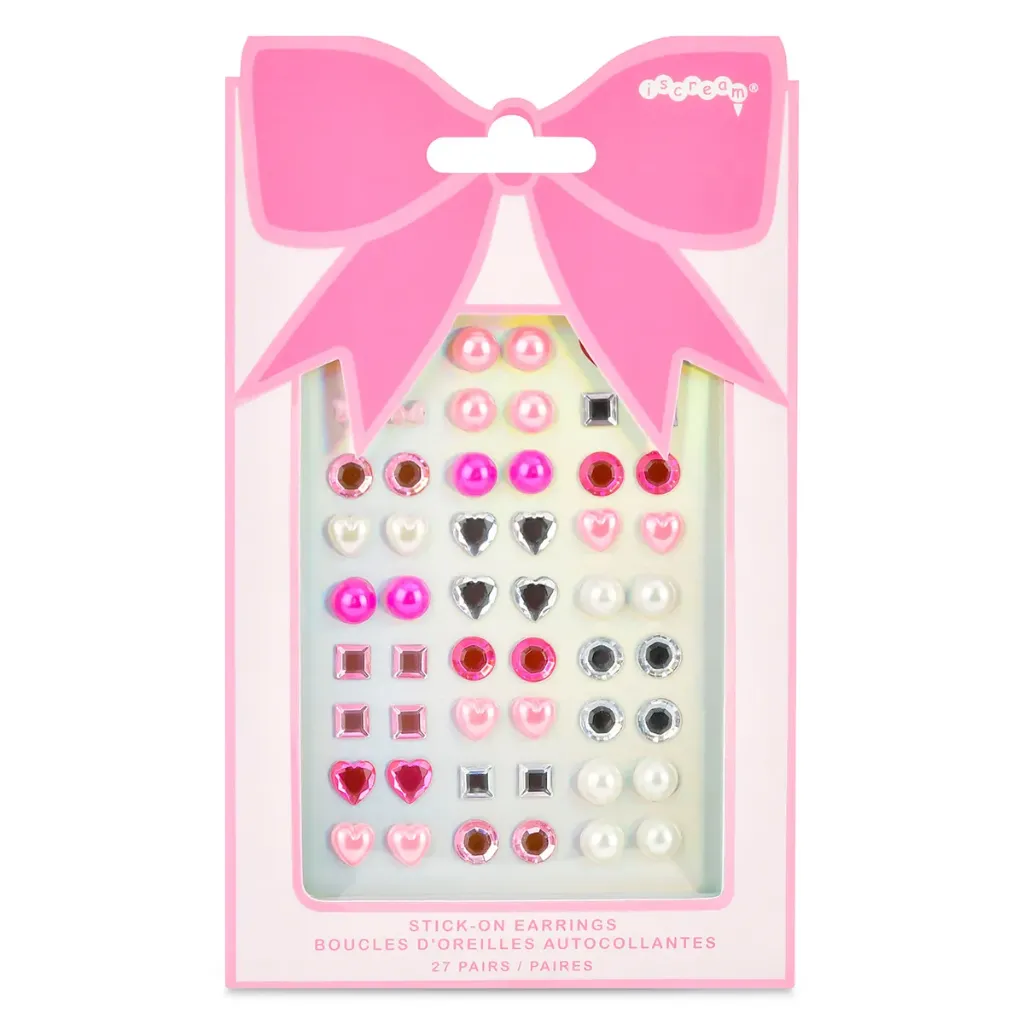 [815-500] Bow Stick On Earrings