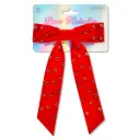 Red Rhinestone Bow Hair Clip