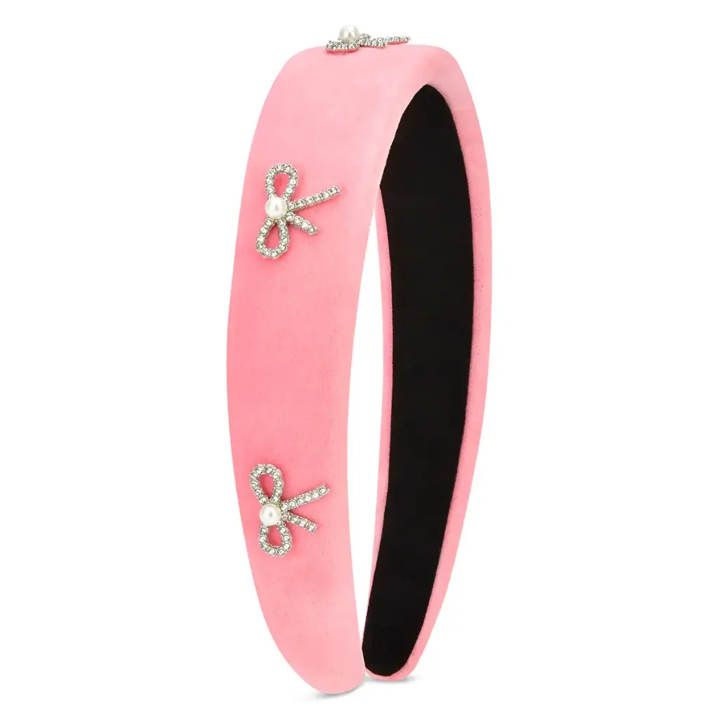 Rhinestone Bows Pink Headband