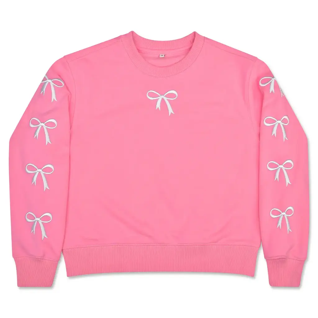 Embroidered Bows Sweatshirt